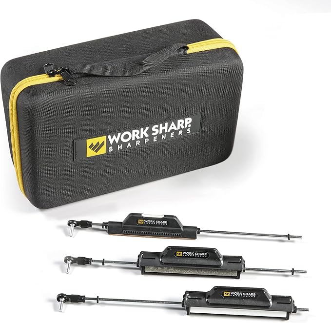 Work Sharp Precision Adjust Knife Sharpener Kit - Fixed Angle Sharpening System for Kitchen & Pocket Knives - Professional Guided Knife Sharpening Tool