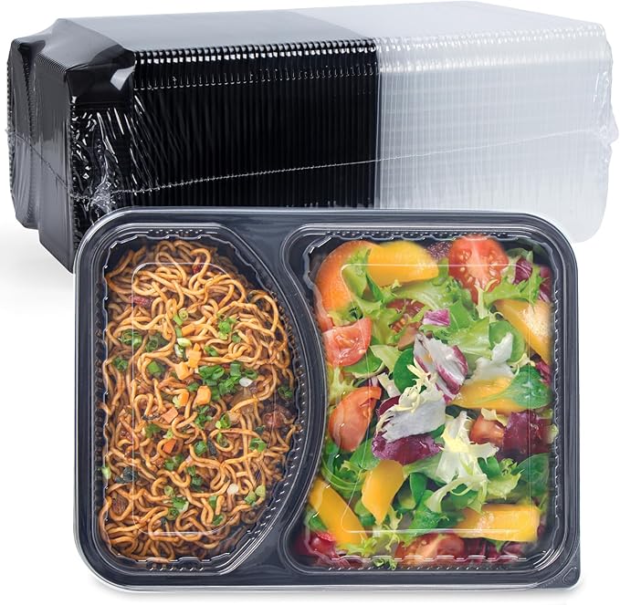 FRESHPAK 40 Pack 41oz Meal Prep Containers - Shrink Wrap Ready To Use