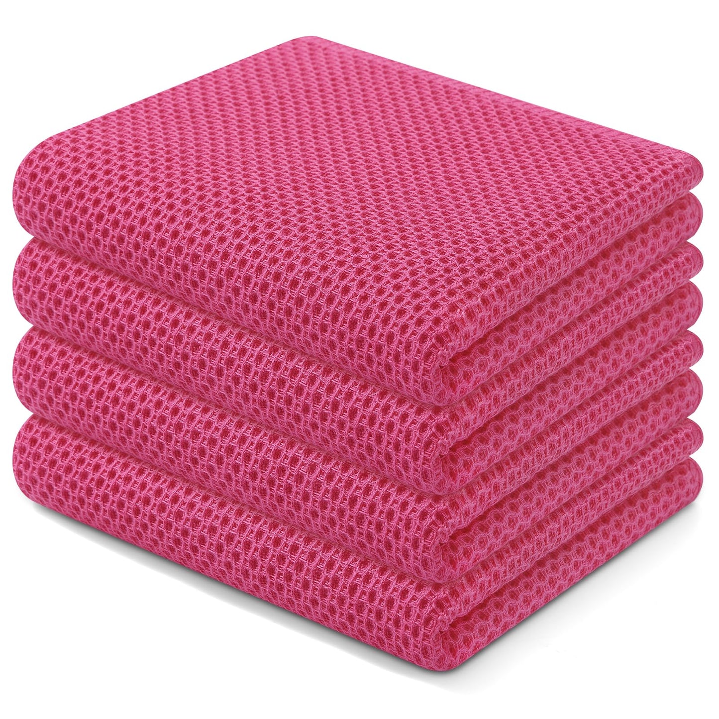 Homaxy 100% Cotton Waffle Weave Kitchen Dish Cloths, Ultra Soft Absorbent Quick Drying Dish Towels, 12 x 12 Inches — 13 x 28 - 12 Pack — 13 x 28 - 4 Pack