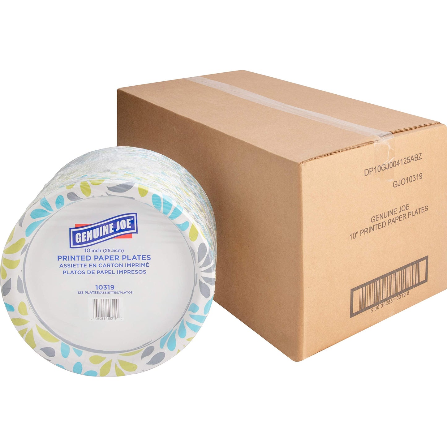 Genuine Joe Printed Paper Plates, 7" (Pack of 500)