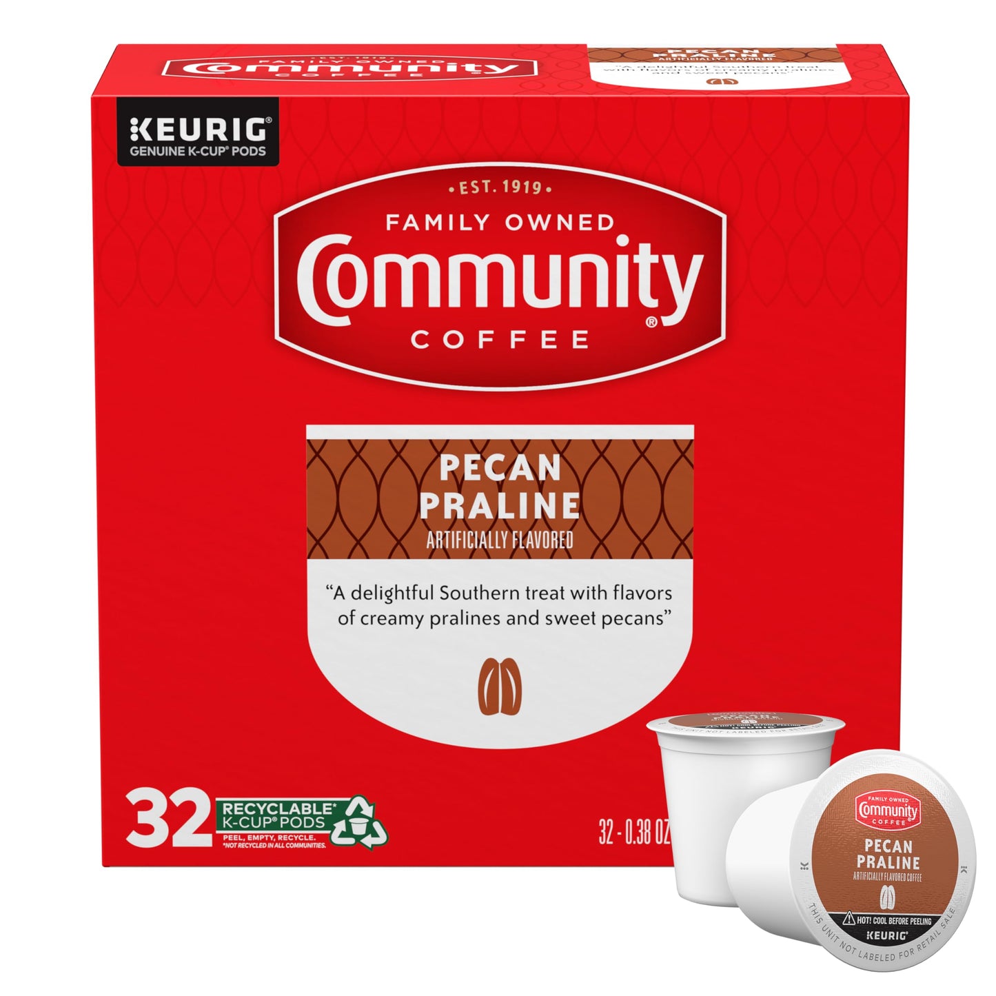 Community Coffee Grandma's Sugar Cookie Keurig K-Cup Pods, Limited Edition Holiday Flavor, Natural Ingredients, 10 Count (Pack of 6)