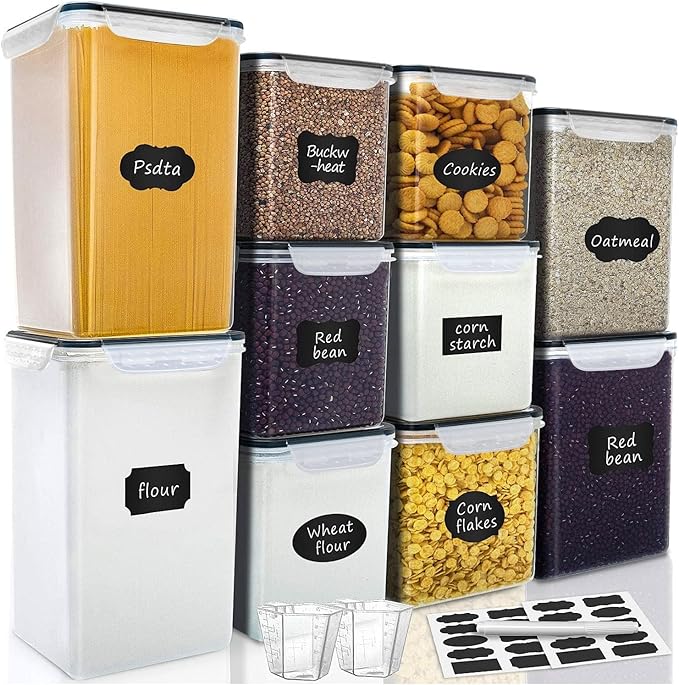 VERONES Large Tall Airtight Food Storage Containers, 10 PACK Containers Set
