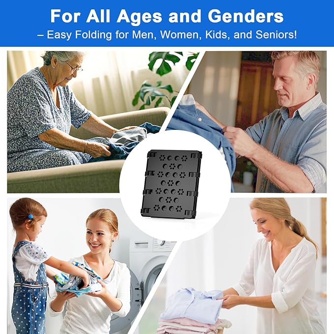 BoxLegend V3 Shirt Folder Board Tshirt Clothes Folder Folding Board Durable Laundry Sorter Helper Liner, Black