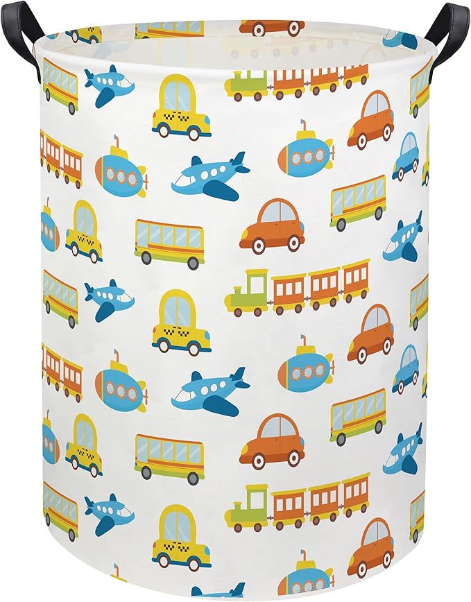 HIYAGON Kids Laundry Basket Kids Hamper Car Toy Storage Bin for Boys Room Decor Nursery Hamper Gift Baskets for Bedroom Bathroom(Car)