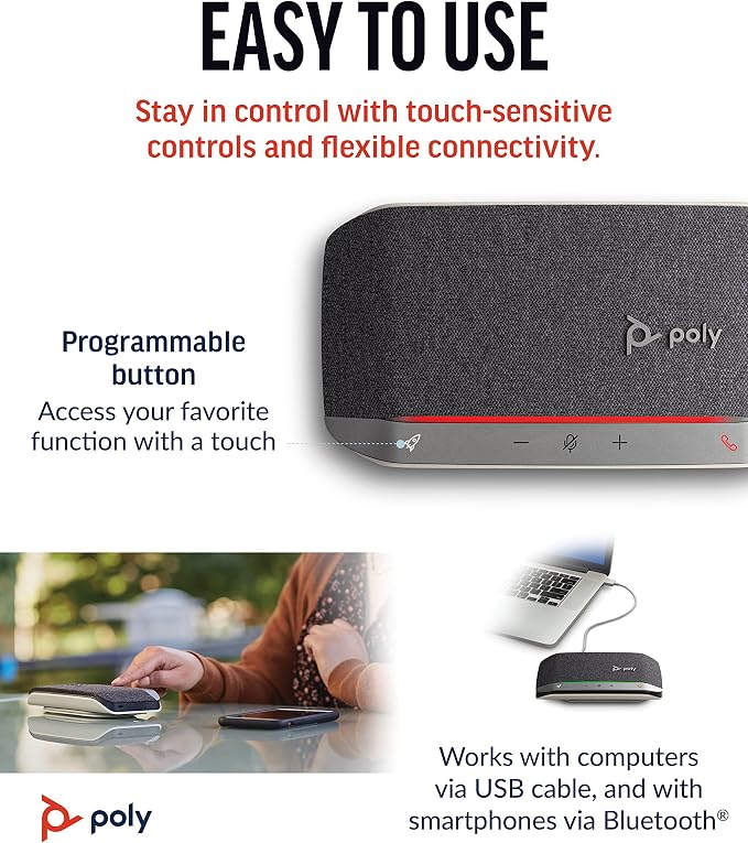 Poly Sync 20 USB-A Personal Portable Smart Speakerphone
