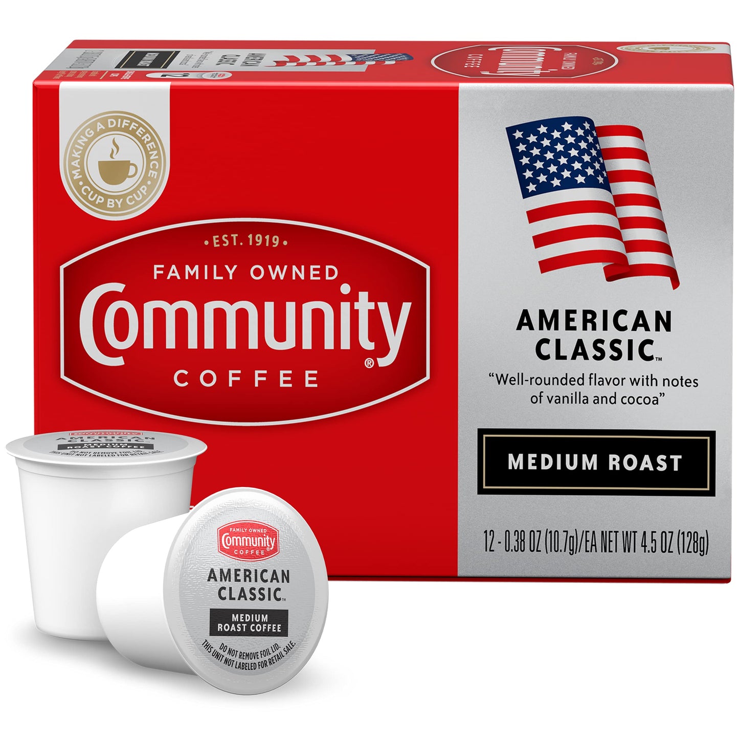 Community Coffee Grandma's Sugar Cookie Keurig K-Cup Pods, Limited Edition Holiday Flavor, Natural Ingredients, 10 Count (Pack of 6)