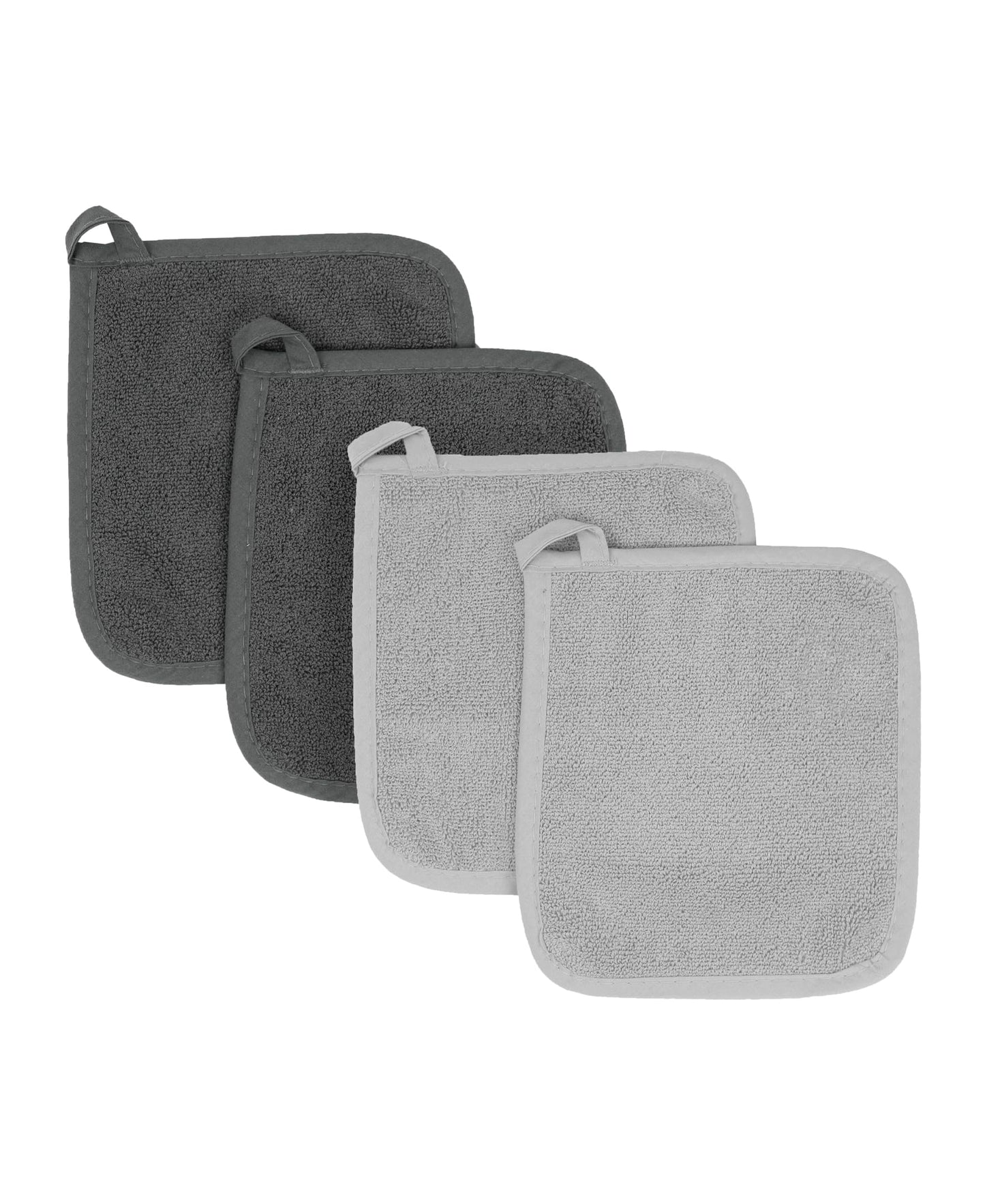 RITZ Terry Potholder & Hot Pad: Unparalleled Heat Resistant, Durable 100% Cotton – Ergonomically Designed for Optimal Grip – Easy-Care Machine Washable – 2-Pack, Latte