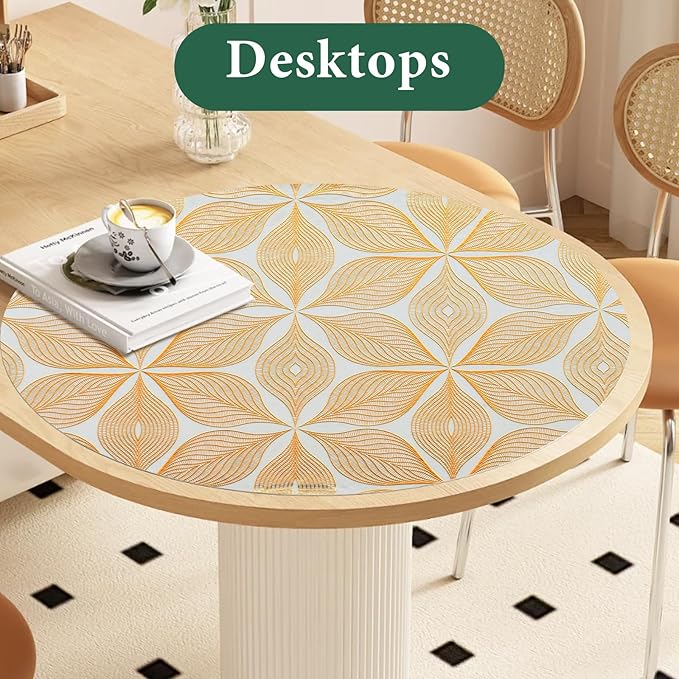 3D Drawer and Shelf Liner for Kitchen Cabinet: 17 in X 20 Ft Waterproof Shelf Paper Non Adhesive Refrigerator Liners Golden Leaf Easy Liners for Bathroom with Knife Tape Measure