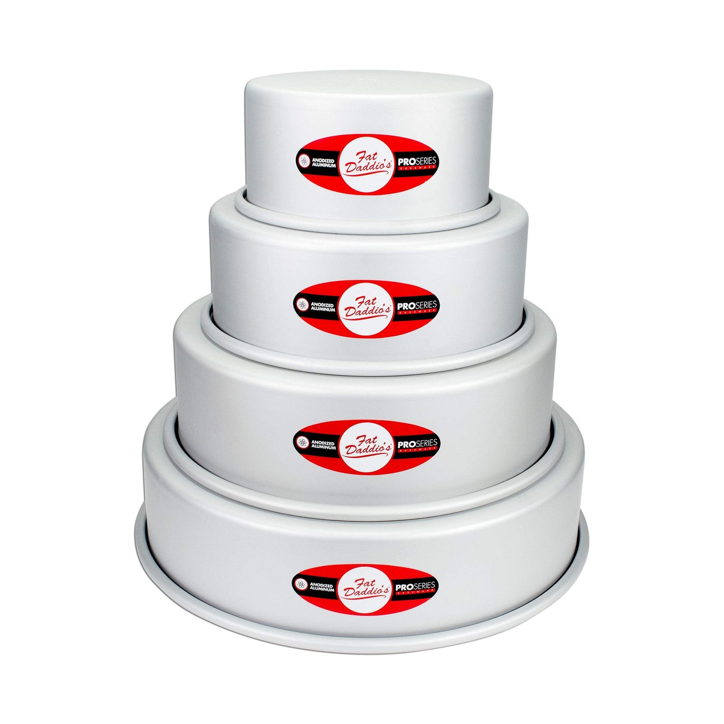 Fat Daddio's Anodized Aluminum Round Cake Pans, 2 Piece Set, 5 x 2 Inch