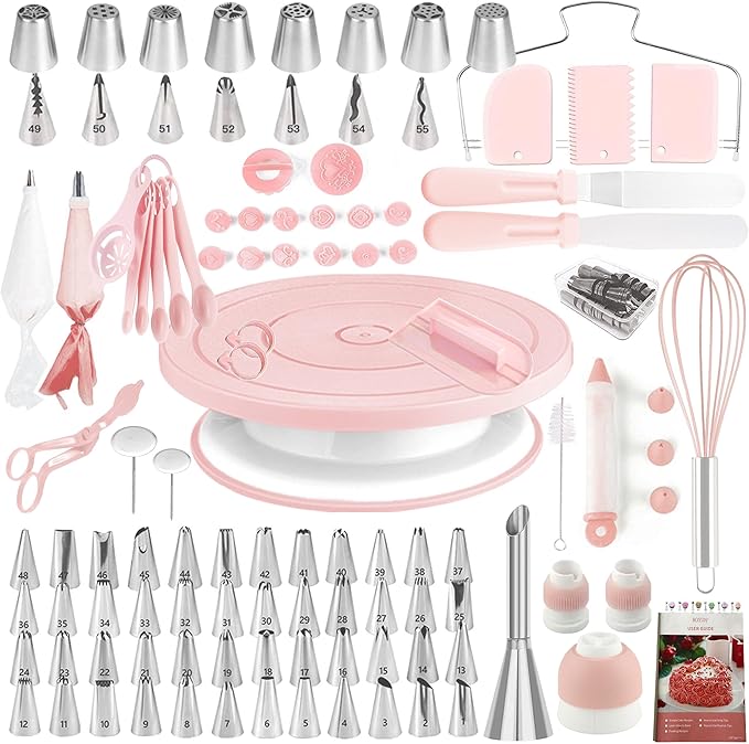 Boyun 138 Cake Decorating Kit, Baking Supplies Tools for Beginners & Pros