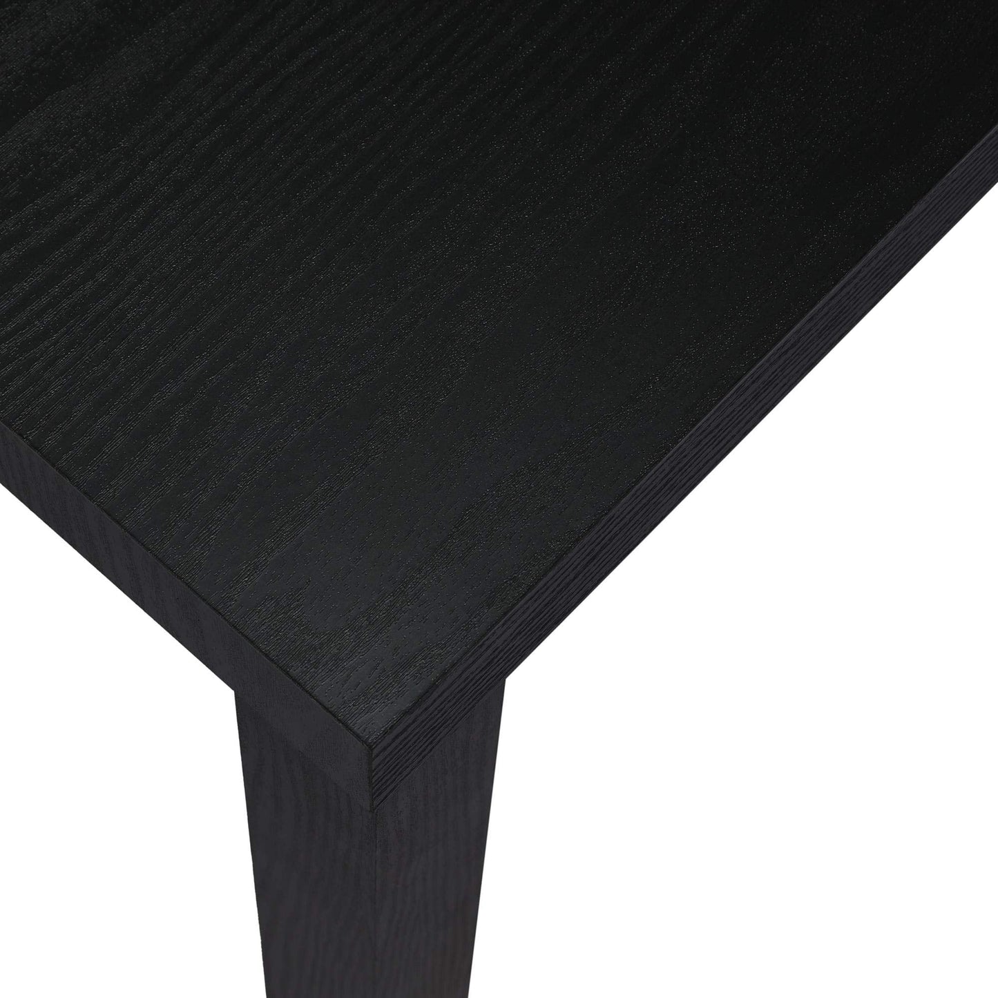 Ameriwood Home Black Coffee Table Parsons Coffee Table for Living Room, Black Oak
