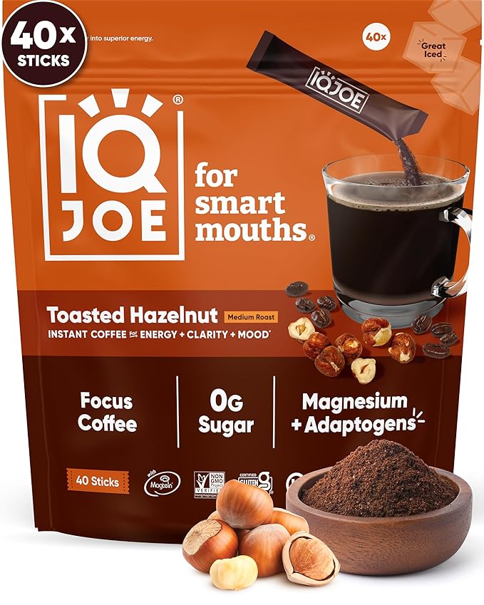 IQJOE Instant Mushroom Coffee Packets, Variety Pack, 16 Stick Packs