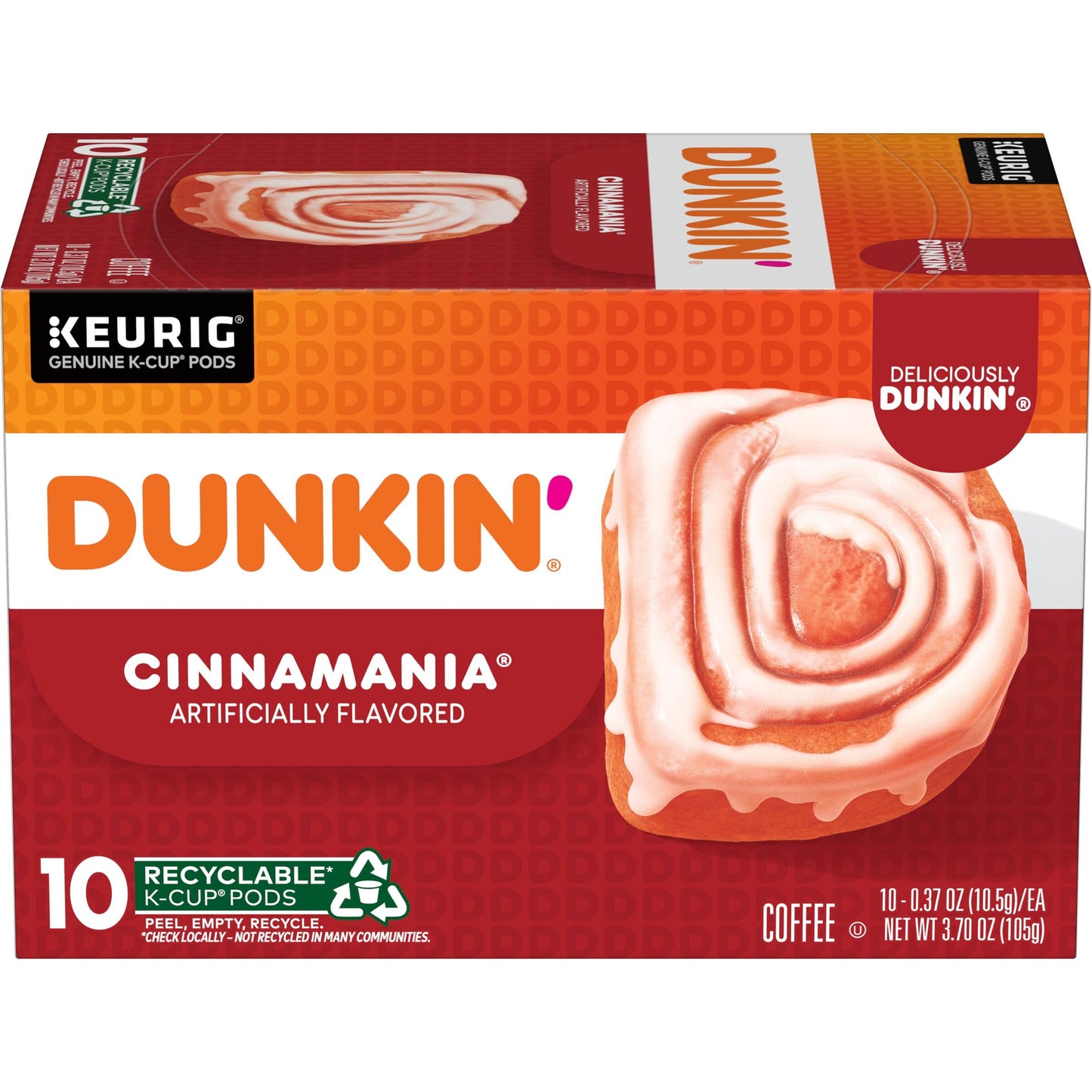 Dunkin’ Hazelnut Artificially Flavored Coffee, Keurig K-Cup Pods, 10 Count