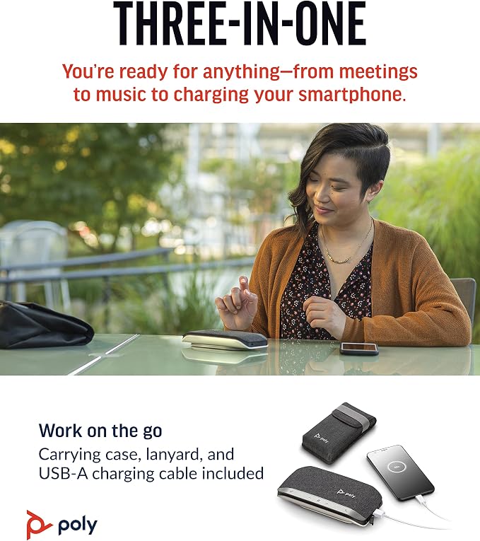 Poly Sync 20 USB-A Personal Portable Smart Speakerphone