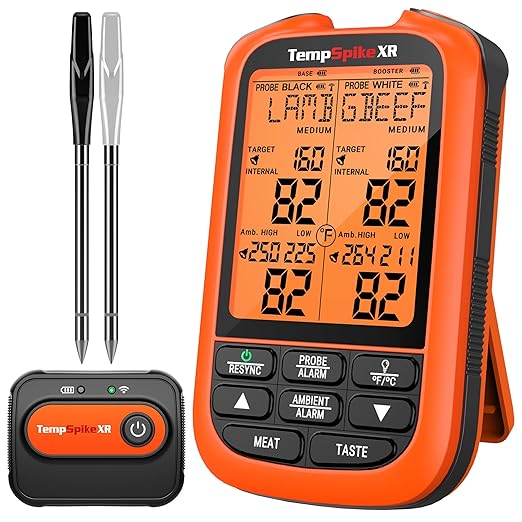 TempPro TempSpike 1000FT Wireless Meat Thermometer Digital with 2 Probes