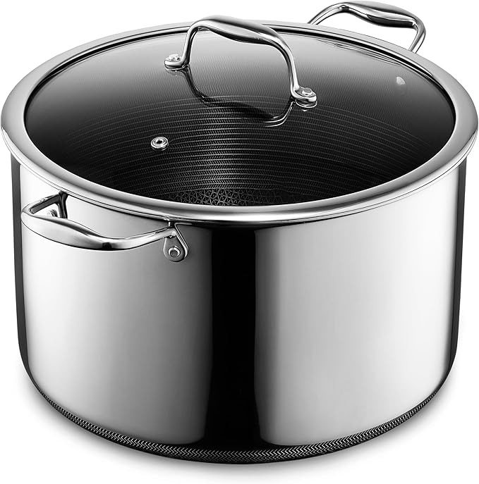 HexClad 6.5QT Hybrid Nonstick Braiser Dutch Oven with Lid, Induction Ready