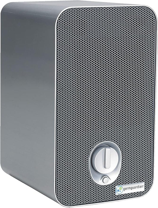 GermGuardian Air Purifier for Home with HEPA Filter, Removes 99.97% of Pollutants, Covers up to 375 Sq. Foot Room in 1 Hr, UV-C Light Helps Reduce Germs, Zero Ozone Verified, 11", Silver, AC4100CA