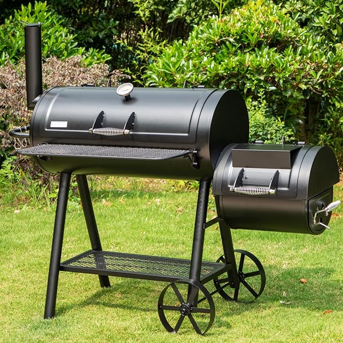 Sophia & William Charcoal Grill with Offset Smoker 512 Square Inches