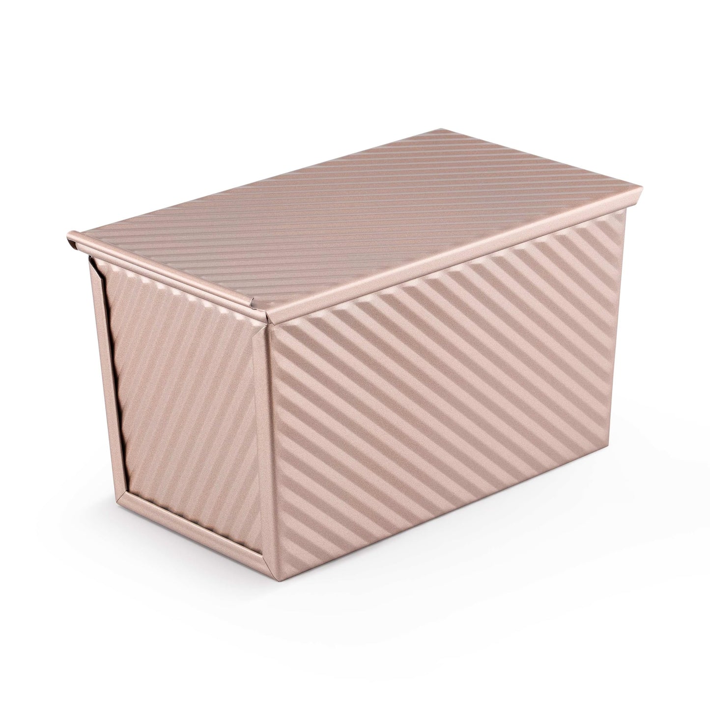 LIANYU 3 Pack Pullman Loaf Pan with Lid, 1 LB Nonstick Bread Loaf Pans Set