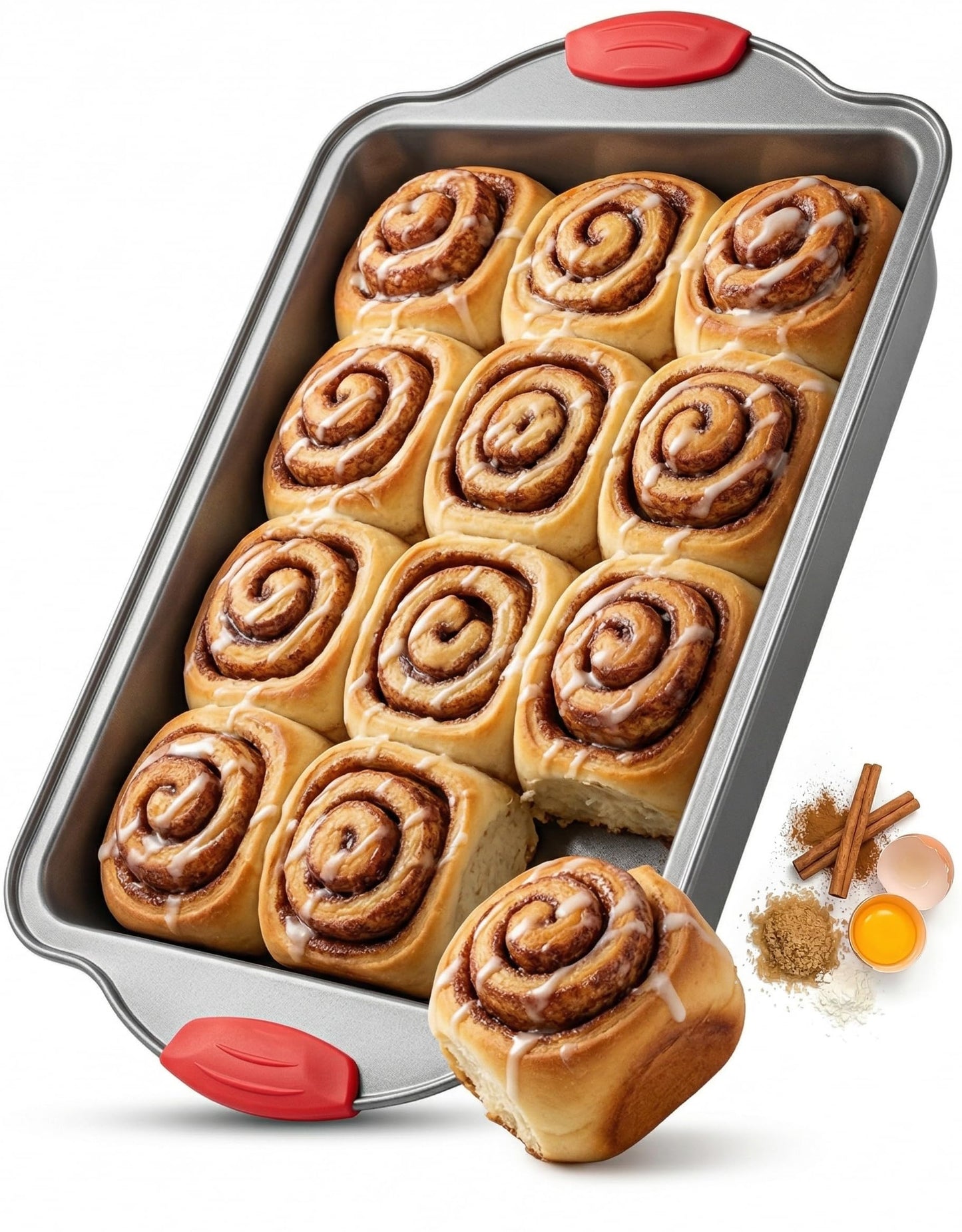 Boxiki Kitchen Non-stick 9x13 Rectangular Cake Pan - Durable Baking Pan for Oven Delights & Sheet Cakes - Non-Toxic, PTFE & PFOA Free