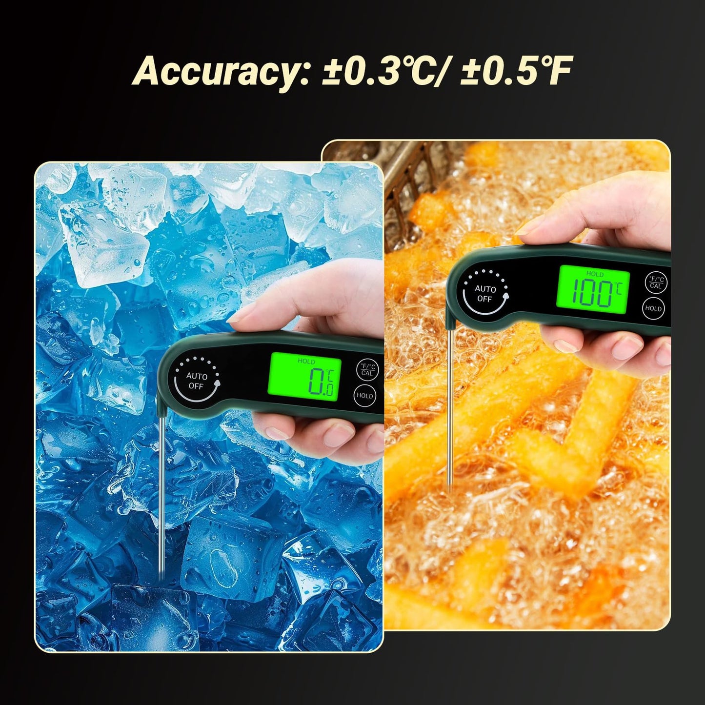 INKBIRD 0.5S Waterproof Instant Read Meat Food Thermometer for Cooking