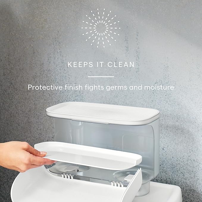 YouCopia Hideaway Toilet Cabinet, Over The Toilet Bathroom Organizer for Paper Rolls, Wipes and Accessories