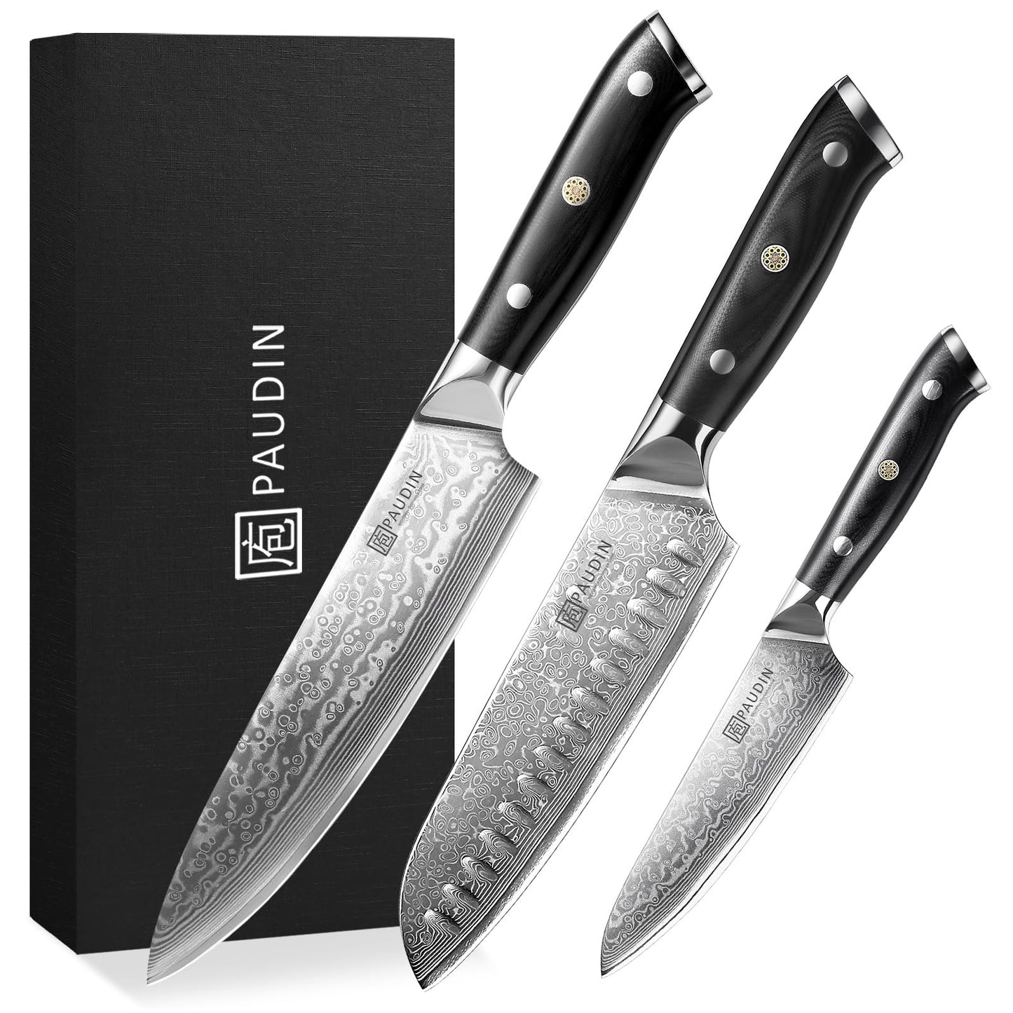 PAUDIN Utility Knife 5'', 67-Layer Forged Damascus Kitchen Knives