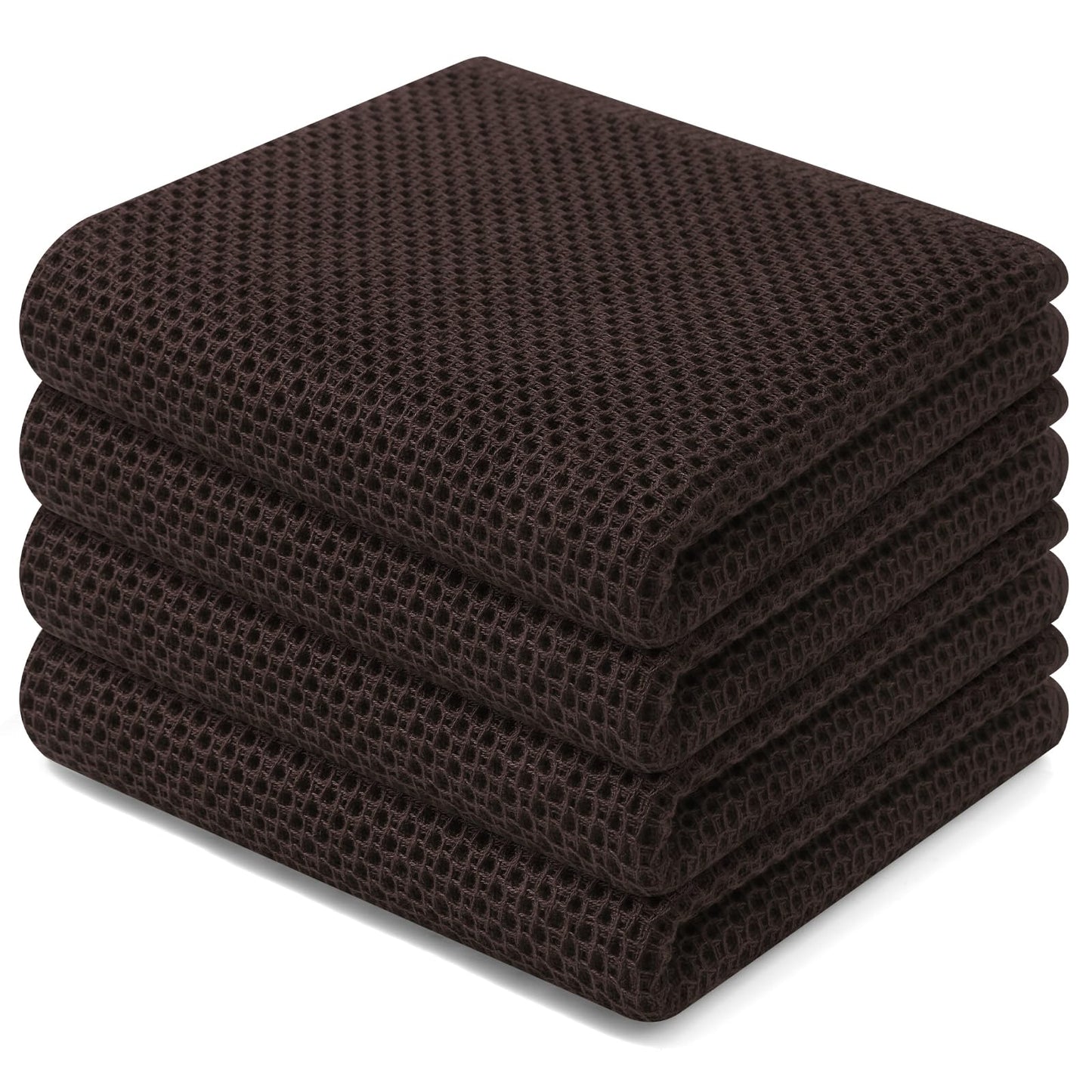 Homaxy 100% Cotton Waffle Weave Kitchen Dish Cloths, Ultra Soft Absorbent Quick Drying Dish Towels, 12 x 12 Inches — 13 x 28 - 12 Pack — 13 x 28 - 4 Pack