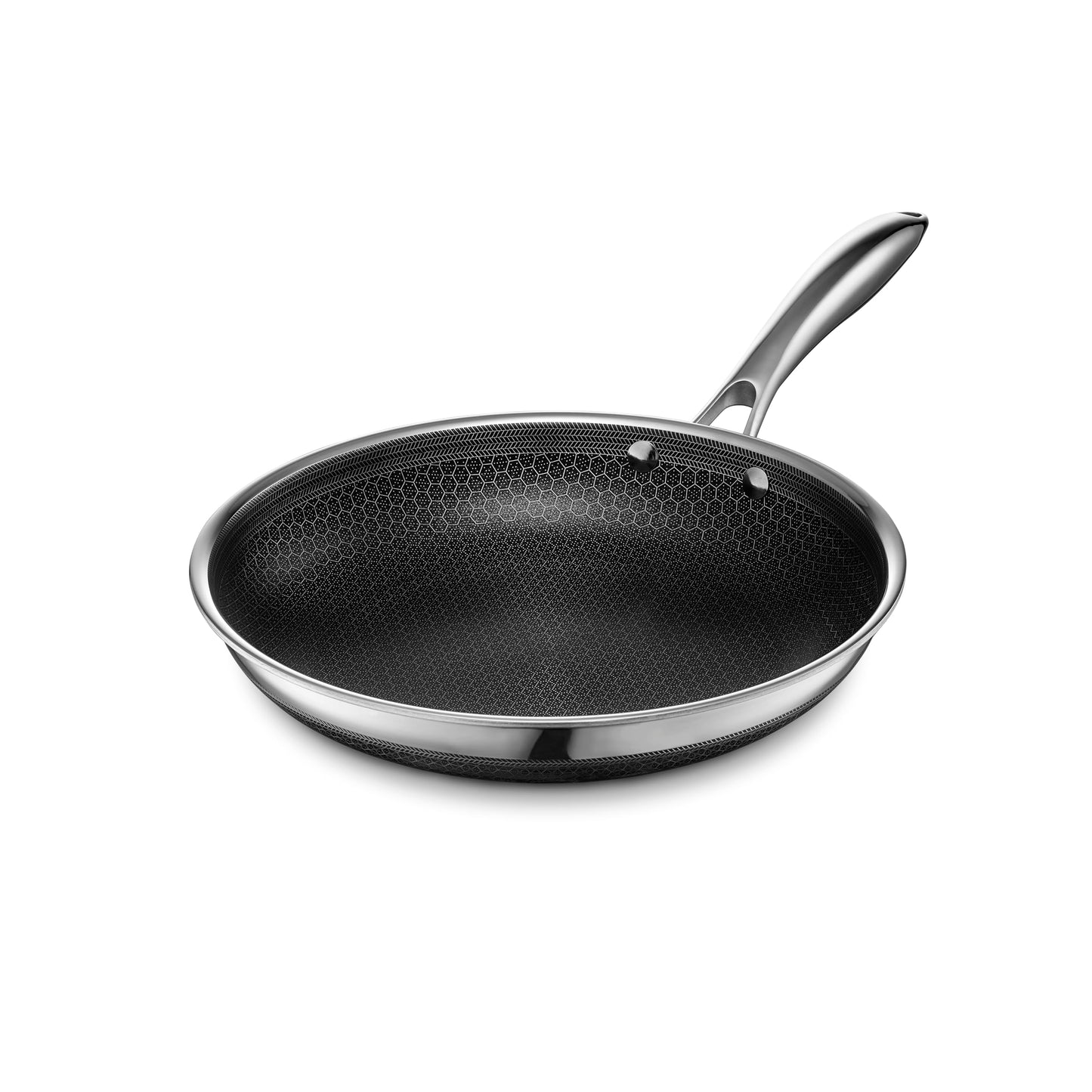 HexClad 10" Hybrid Nonstick Frying Pan with Lid, Dishwasher & Oven Safe