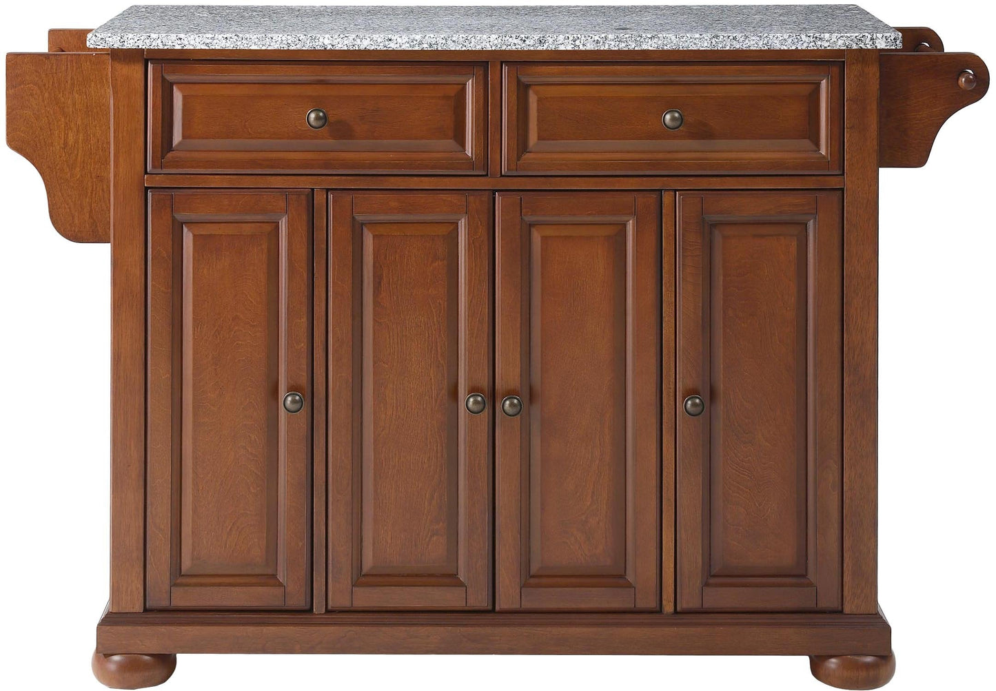 Crosley Furniture Alexandria Wood Top Rolling Kitchen Island Storage Cart, Microwave Stand, Spice Rack, Black