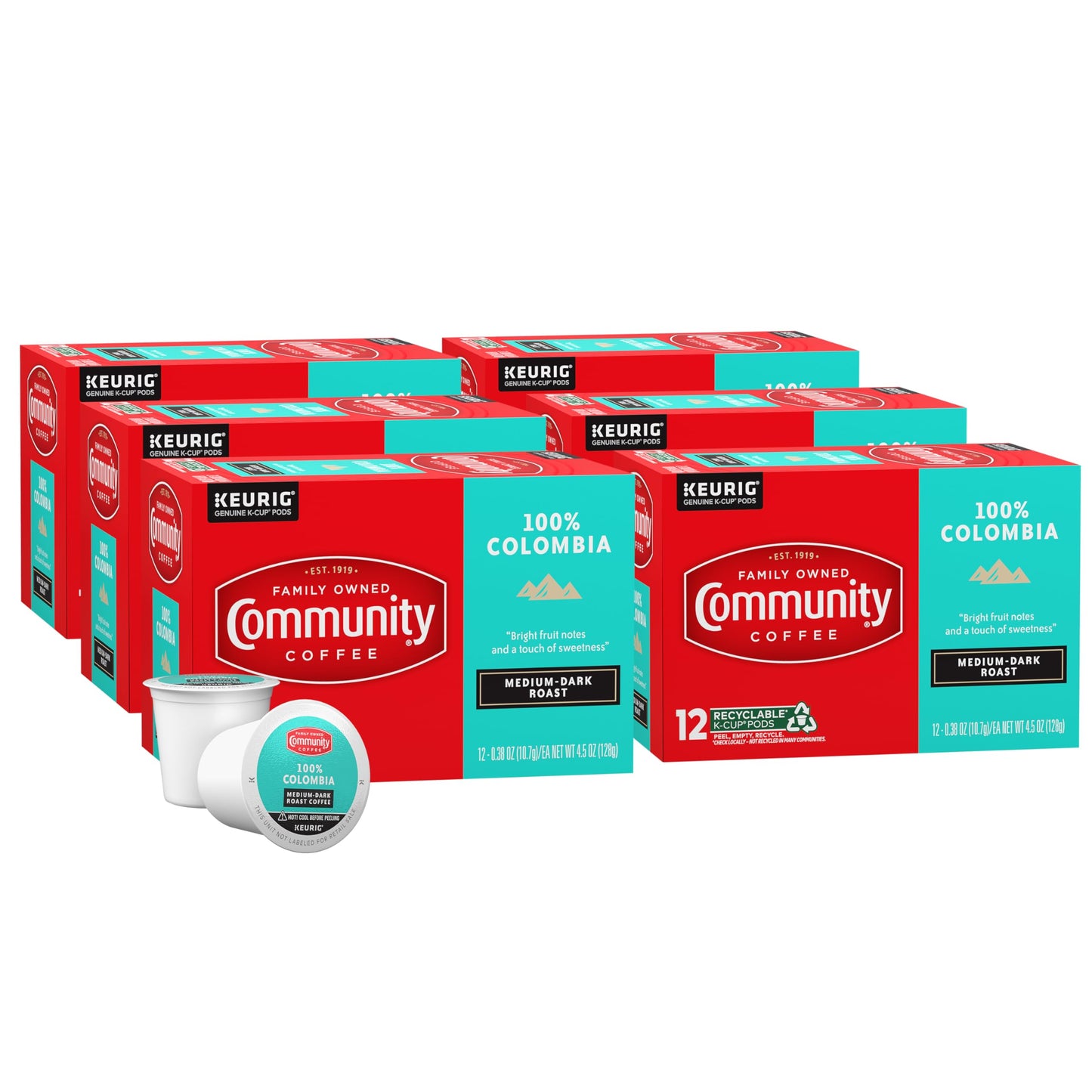 Community Coffee Grandma's Sugar Cookie Keurig K-Cup Pods, Limited Edition Holiday Flavor, Natural Ingredients, 10 Count (Pack of 6)