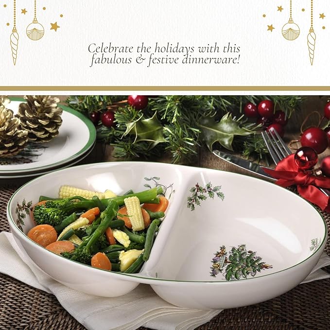 Spode – Christmas Tree – Spode Christmas Tree Divided Dish