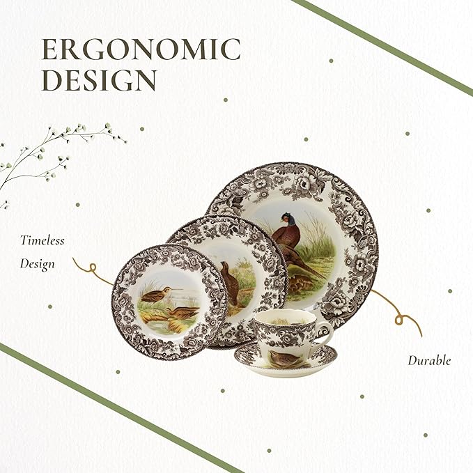 Spode Woodland 5 Piece Place Setting, Pheasant