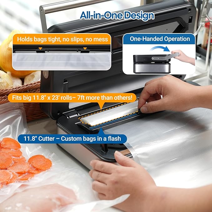 INKBIRD Pro Vacuum Sealer Machine INK-VS04, 160W Dual Pump, Liquid Mode