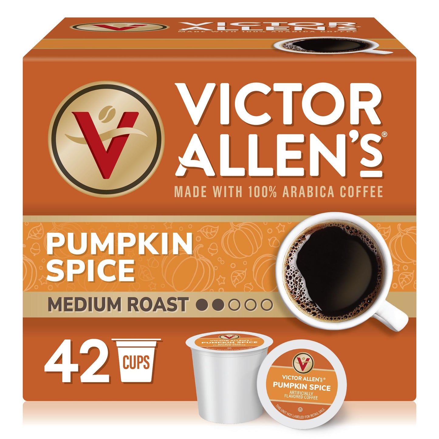 Victor Allen's Coffee Caramel Macchiato Flavored, Medium Roast, 42 Count, Single Serve Coffee Pods for Keurig K-Cup Brewers