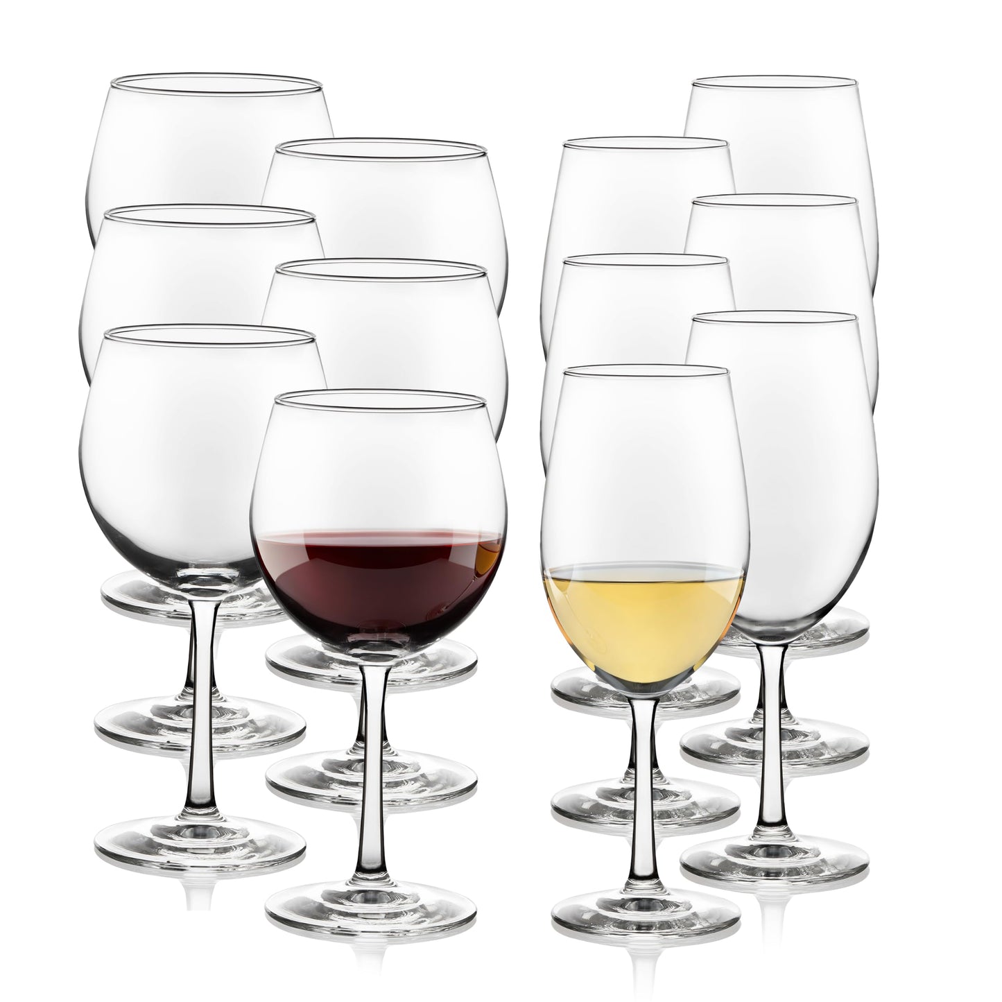 Libbey Vineyard Reserve Wine Glass Set of 8, Clear Wine Glasses for Red and White Wine, Great for Merlot, Bordeaux, Chardonnay, Gifts, Holiday, Birthday Party