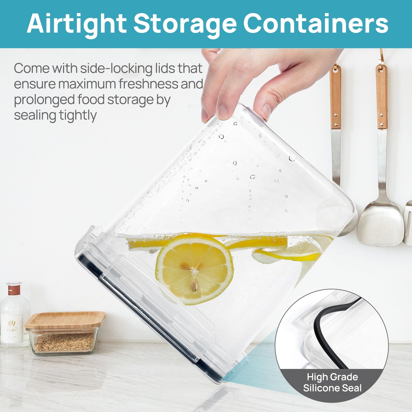 Vtopmart 10 PCS Flour and Sugar Storage Container Sets for Advanced Baker