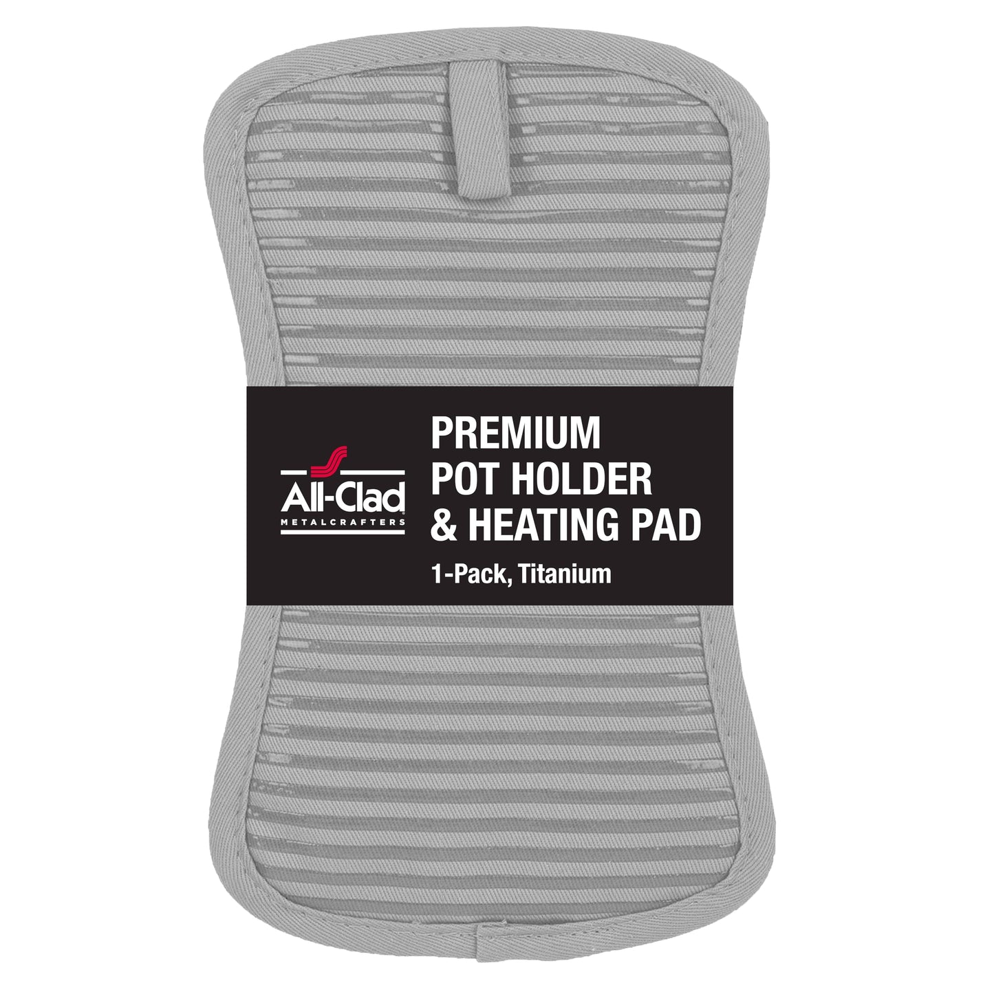 All-Clad Premium Pot Holder & Heating Pad, (1-Pack) Heat Resistant to 500 Degrees, 100% Cotton 10"x6.25" for Kitchen and Barbeque, Chili Red