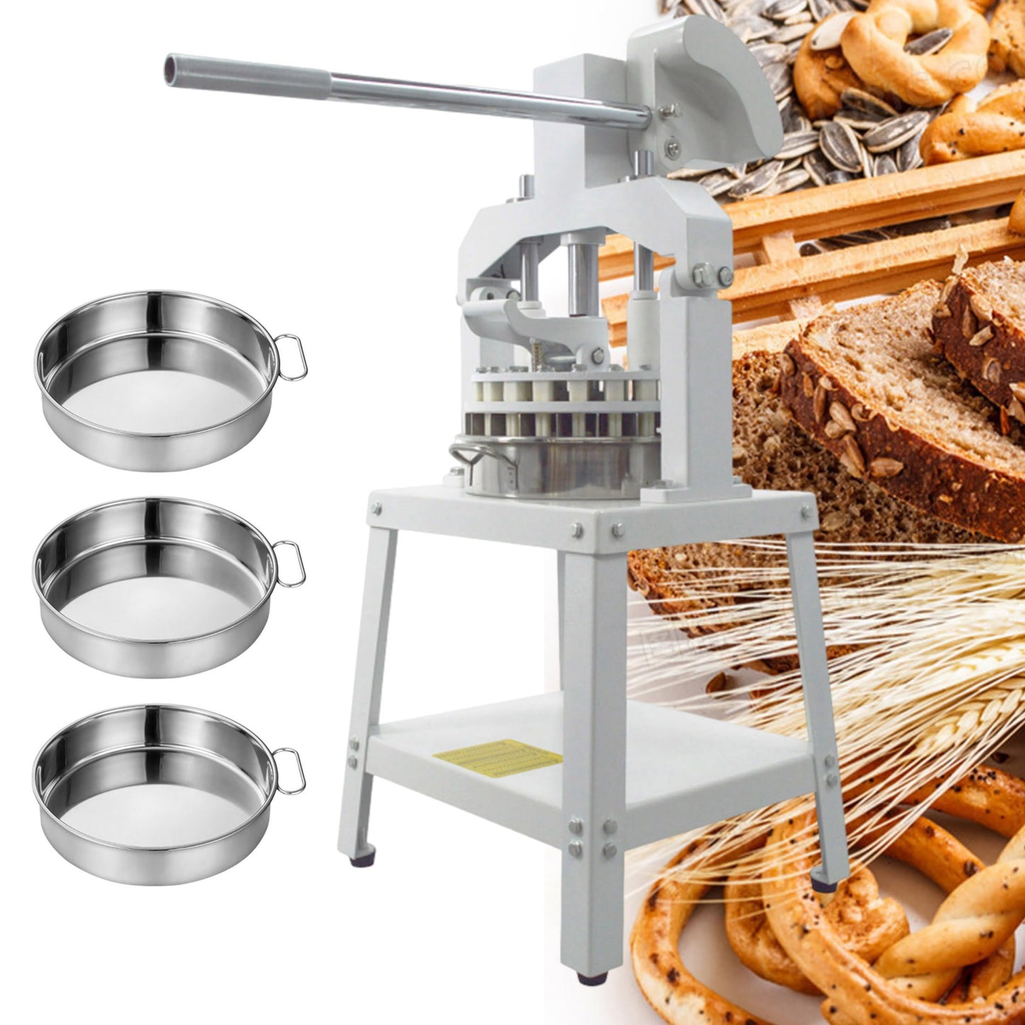 INTSUPERMAI Dough Divider and Rounder Machine - 18pcs Manual Dough Spacer Machine, 2.12oz-11.29oz for Bakery
