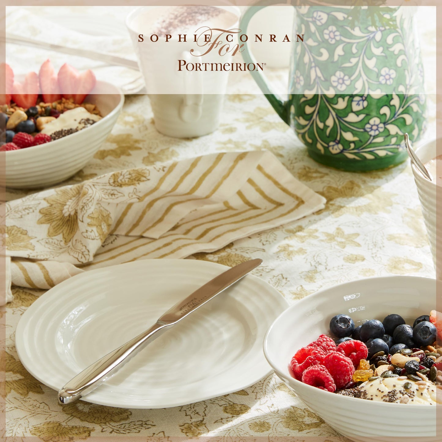 Portmeirion Sophie Conran White Salad Plate, Set of 4