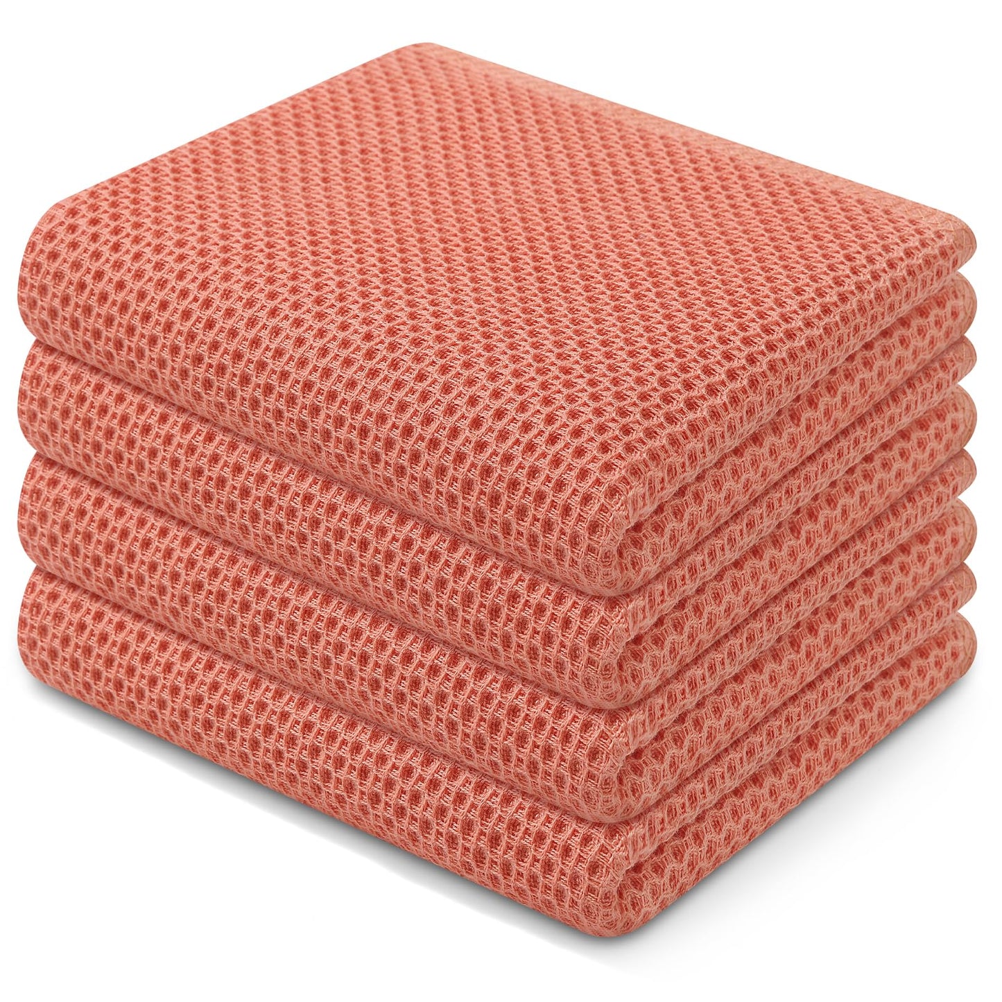 Homaxy 100% Cotton Waffle Weave Kitchen Dish Cloths, Ultra Soft Absorbent Quick Drying Dish Towels, 12 x 12 Inches — 13 x 28 - 12 Pack — 13 x 28 - 4 Pack