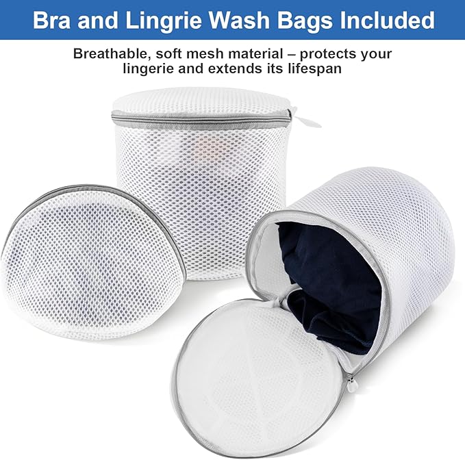 8 Pack Mesh Laundry Bags for Delicates, Laundry Bags Mesh Wash Bags in 7 Sizes (Include Bra and Lingerie Wash Bags), Lingerie Bags for Washing Delicates, Garment Bag for Washing Machine