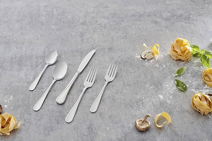 Oneida Flight Dinner Forks Silverware Set for 4, Flatware