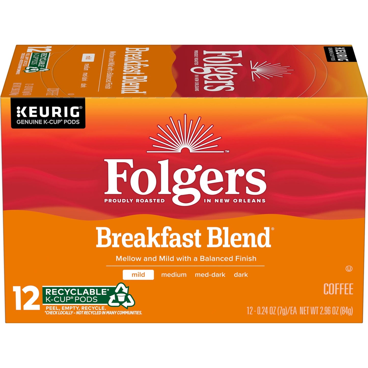 Folgers Colombian Medium Roast Coffee K-Cup Pods, Bulk 128 Count