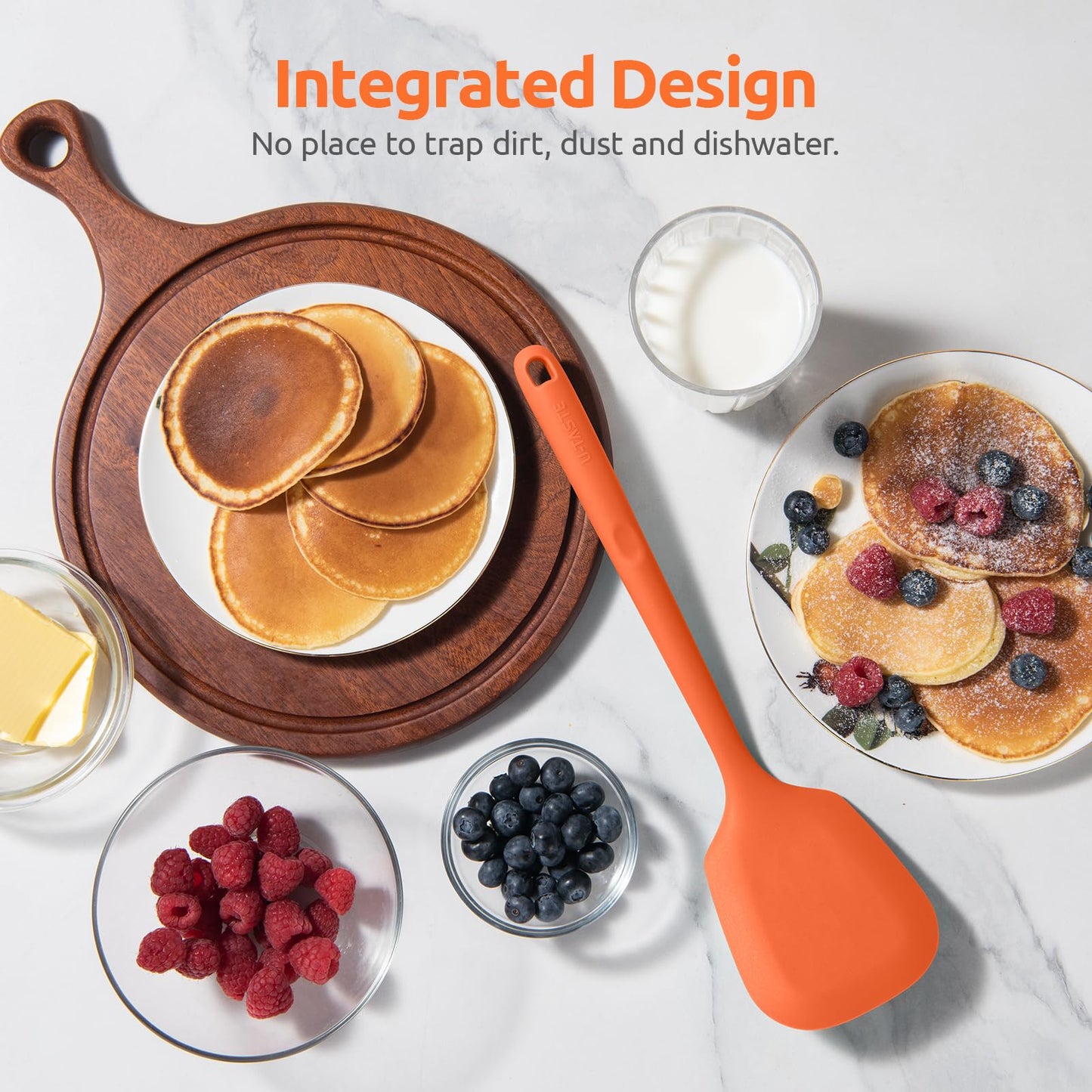 U-Taste Silicone Turner Cooking Spatula, 13.6" Long/3.7" Wide, Purple
