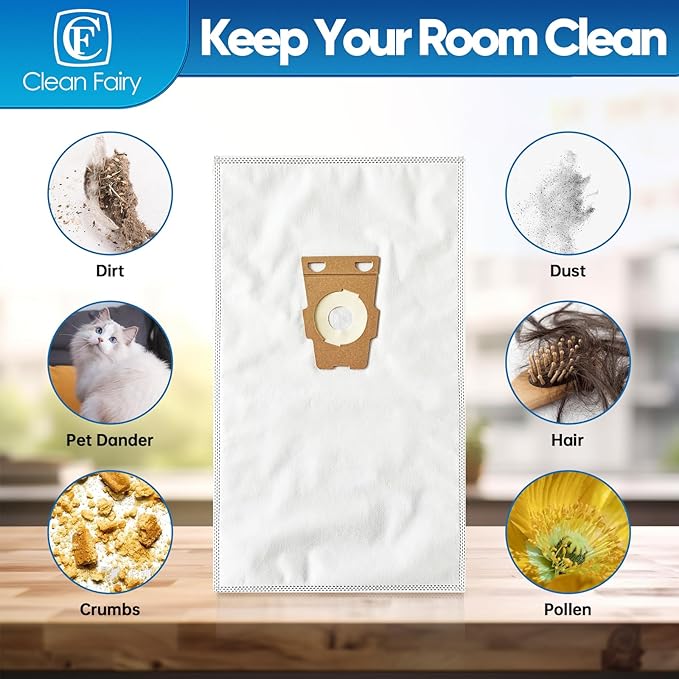 12PK HEPA Vacuum Bags for Kirby Sentria/Avalir/G Series F&Twist-style