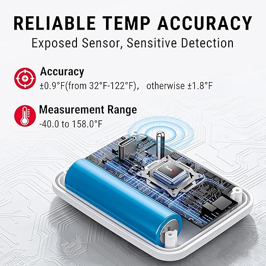 TempPro TempAir Wireless Freezer Fridge Thermometer with Alarm