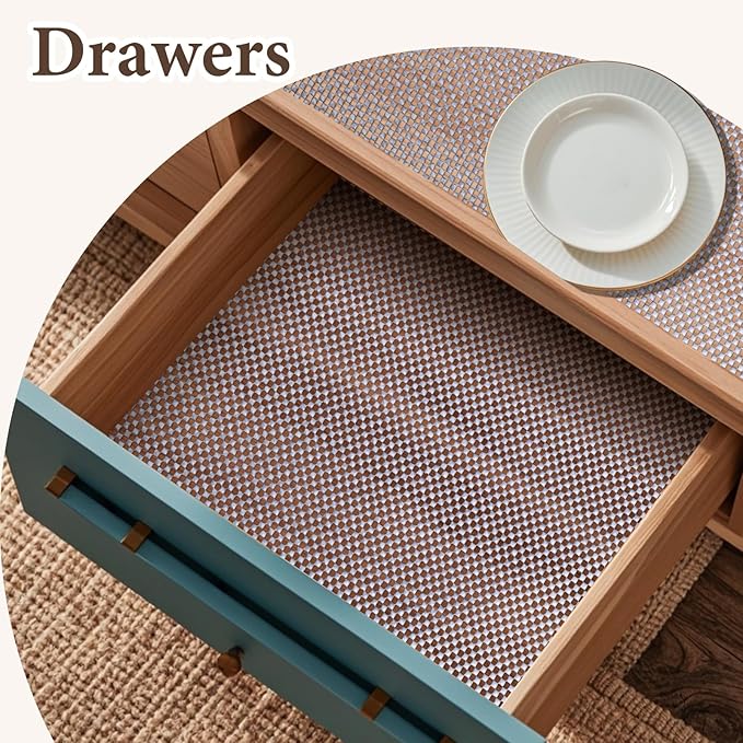 Drawer and Shelf Liner for Kitchen Cabinet: 12 in X 20 Ft Non Slip Waterproof Shelf Paper Non Adhesive Refrigerator Liners Light Gray Easy Liners for Bathroom
