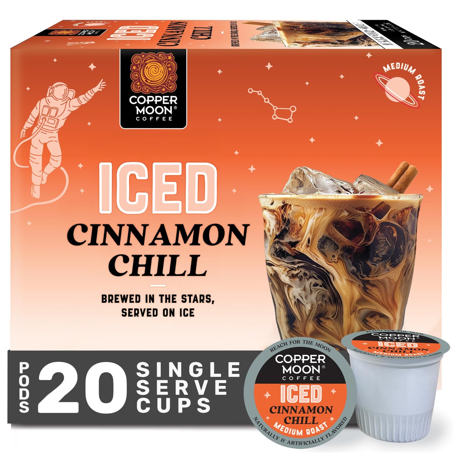 Copper Moon Coffee Ground, Medium Roast, Cold Brew, 8 oz