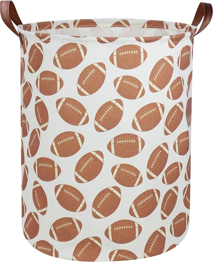 Kids Laundry Hamper Footballs Hamper for Nursery Boy Clothes Hamper Cute Kids Toys Storage Bin Organizer Football Room Decor for Home(Football)